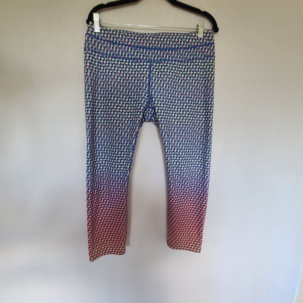 Athleta‎ Women's Geometric Chaturanga Crop Leggings Size Large